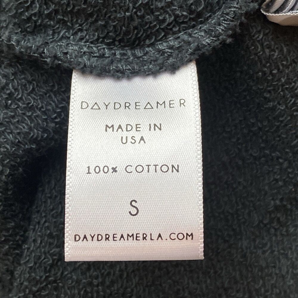 Daydreamer Vintage Black LA Shrunked Eye Cropped Hoodie Size Small - Picture 13 of 15